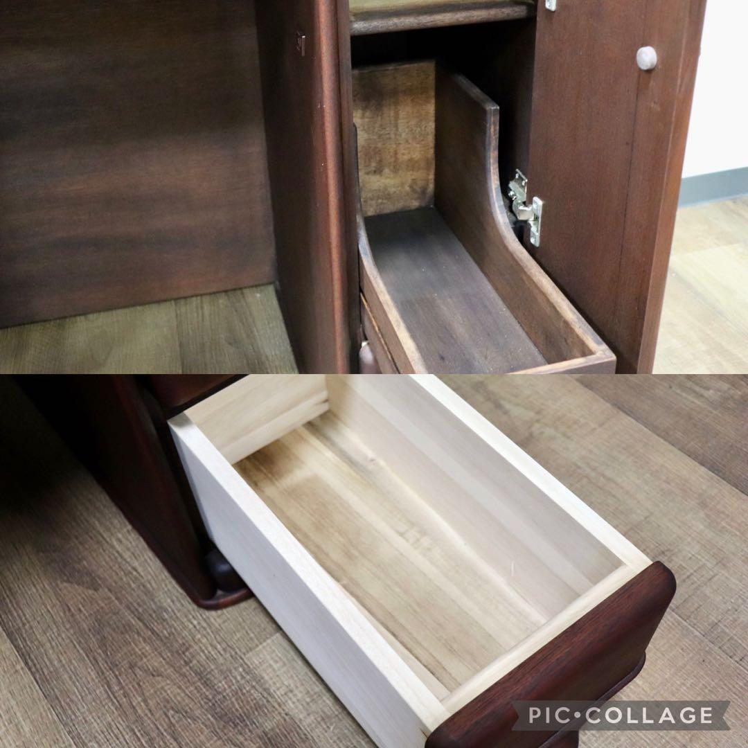 GMGK280○工房家具 和製ヴィンテージ ドレッサー 鏡台 化粧台 メイク台