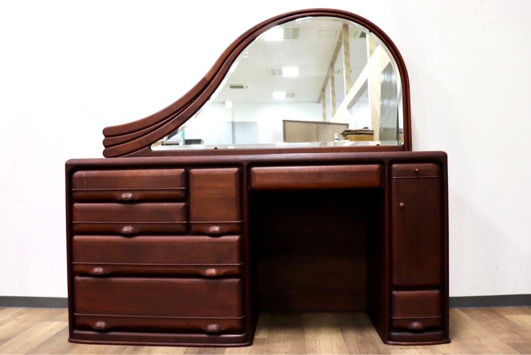 GMGK280○工房家具 和製ヴィンテージ ドレッサー 鏡台 化粧台 メイク台