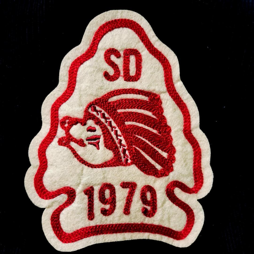 【美品】ステュディオダルチザン コーデュロイ スタジャン 刺繍 ワッペン 黒 L