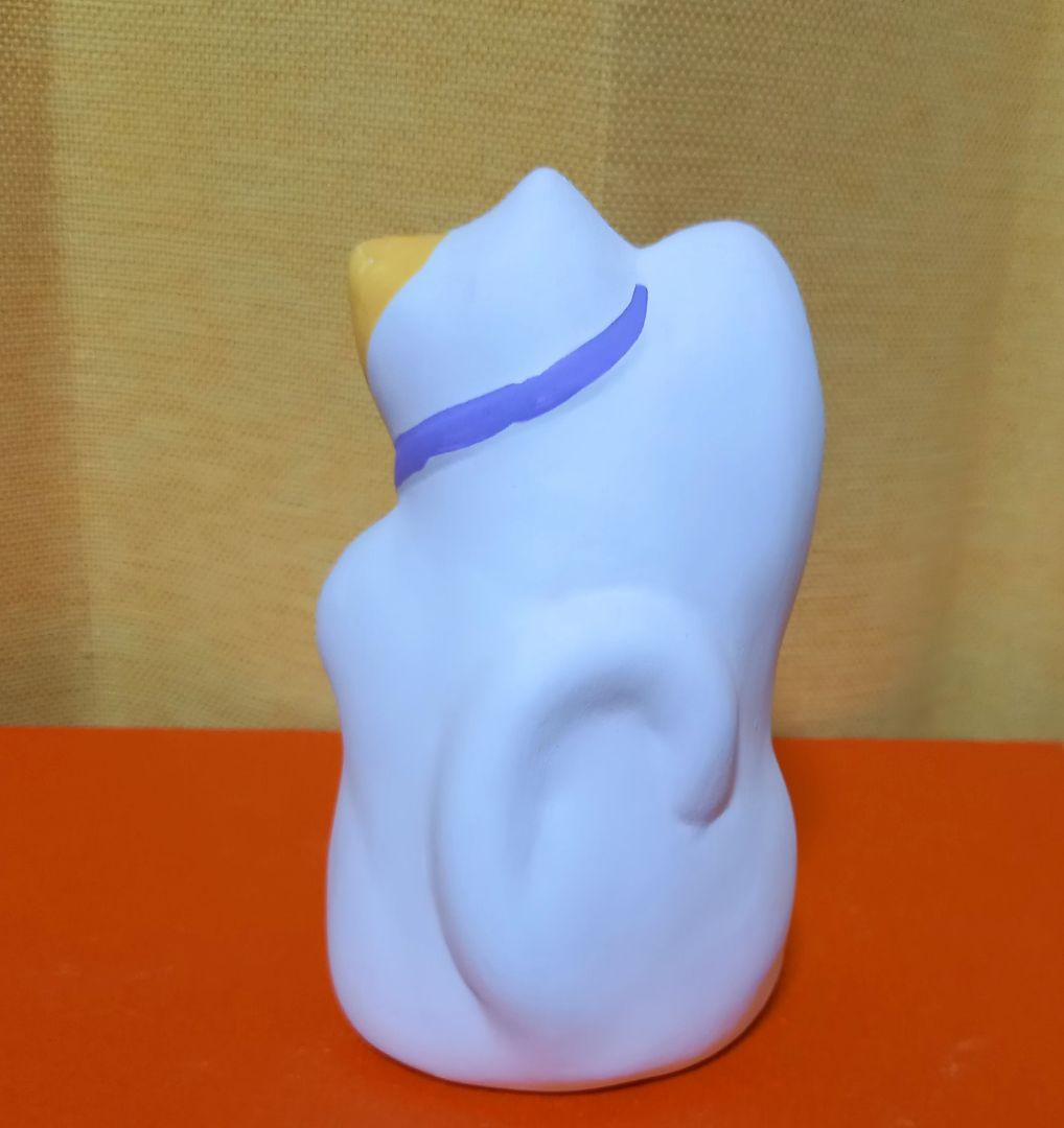 輪葉葉幸運の招き猫 鈴猫黄色