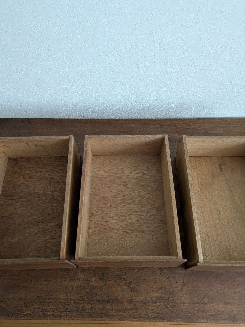 昭和レトロ古い机　木製デスク 片袖机　ヴィンテージ