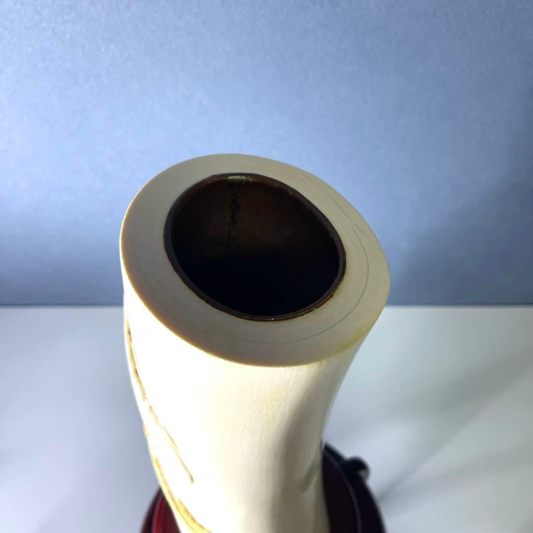 『孤舟』双鯉図　花入　4㌔台込み　高さ30㎝　トータル50cm 傷有り　小針孤舟