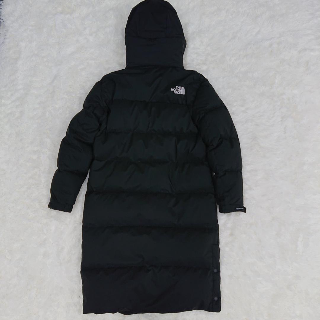 《美品》ザノースフェイス ロングダウンジャケット 黒 メンズ XL(105)