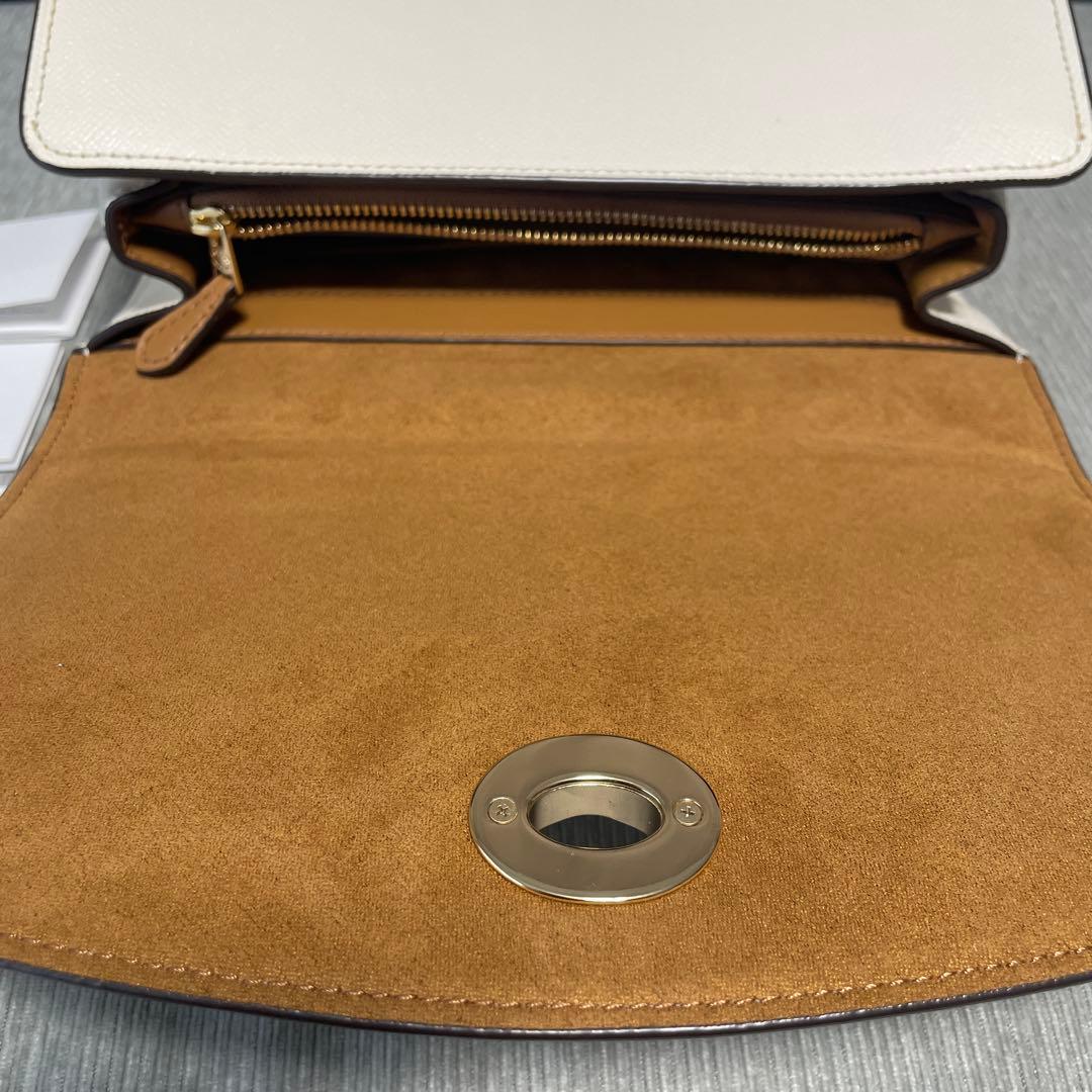 【美品】コーチ　ハンドバッグ　ショルダーバッグ　アイボリー