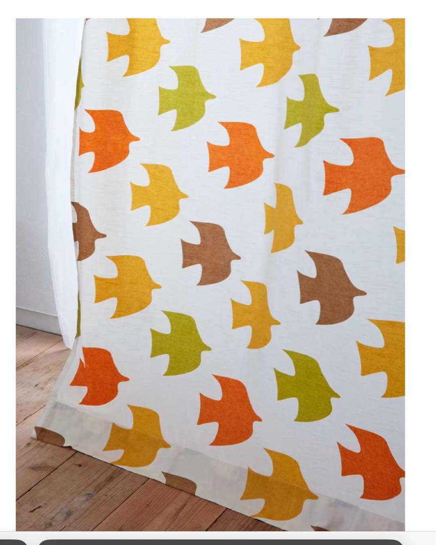 Quarter report カーテン　廃盤　pigeon 2枚