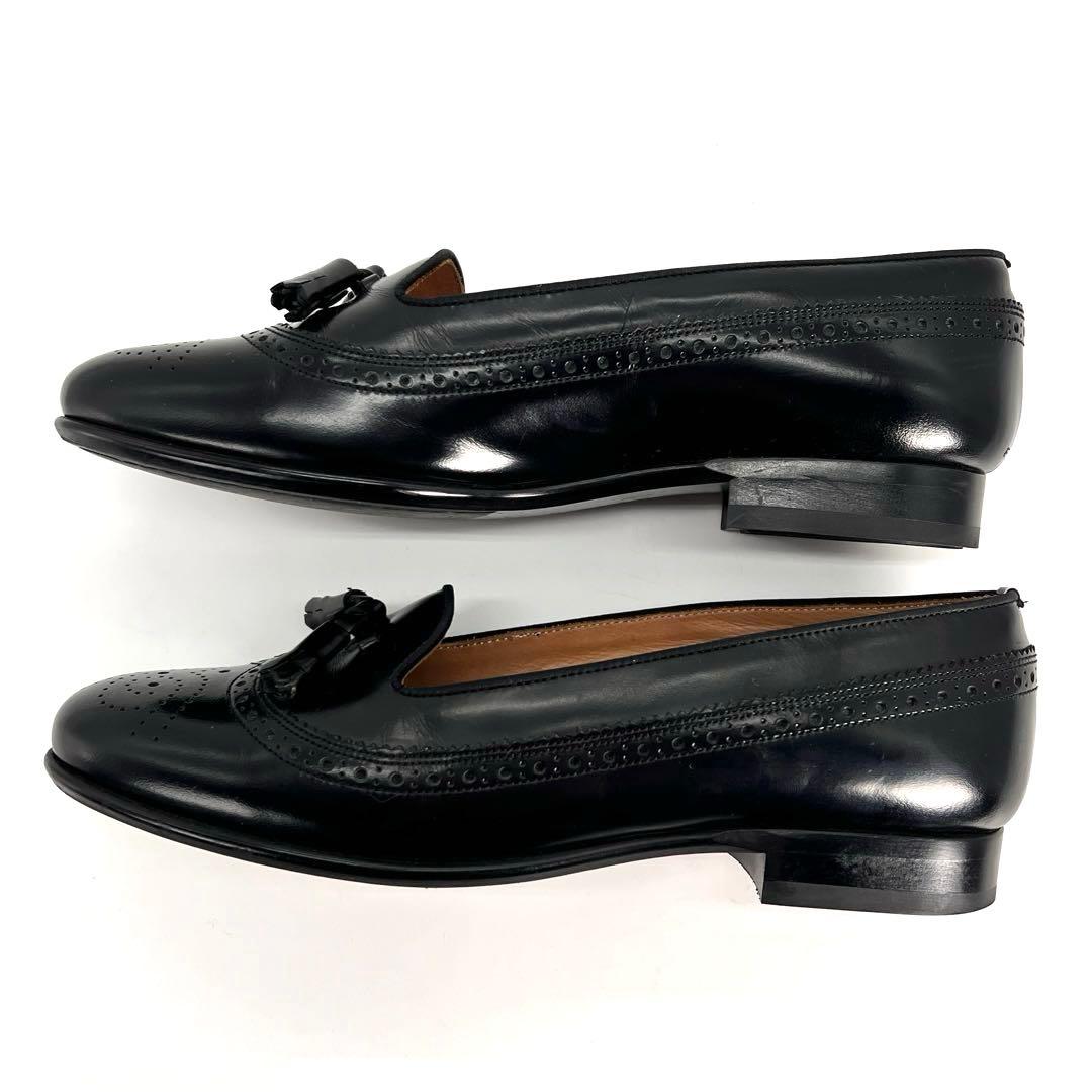 【美品】REGAL 本革 ウイングチップ タッセルローファー パンプス 24cm