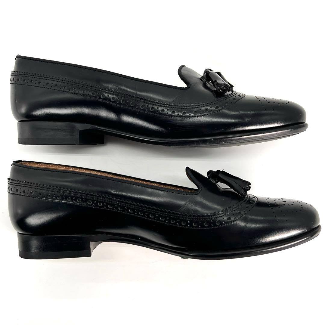 【美品】REGAL 本革 ウイングチップ タッセルローファー パンプス 24cm