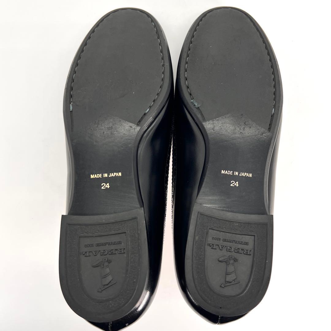 【美品】REGAL 本革 ウイングチップ タッセルローファー パンプス 24cm