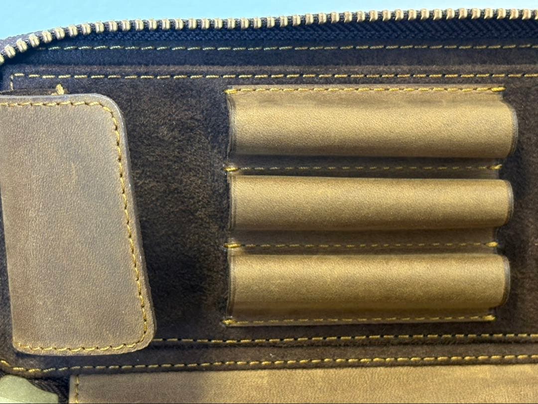 バハギア 廣瀬鐵筆堂モデル 7本挿 クレイジーホース／オリーブブラウン