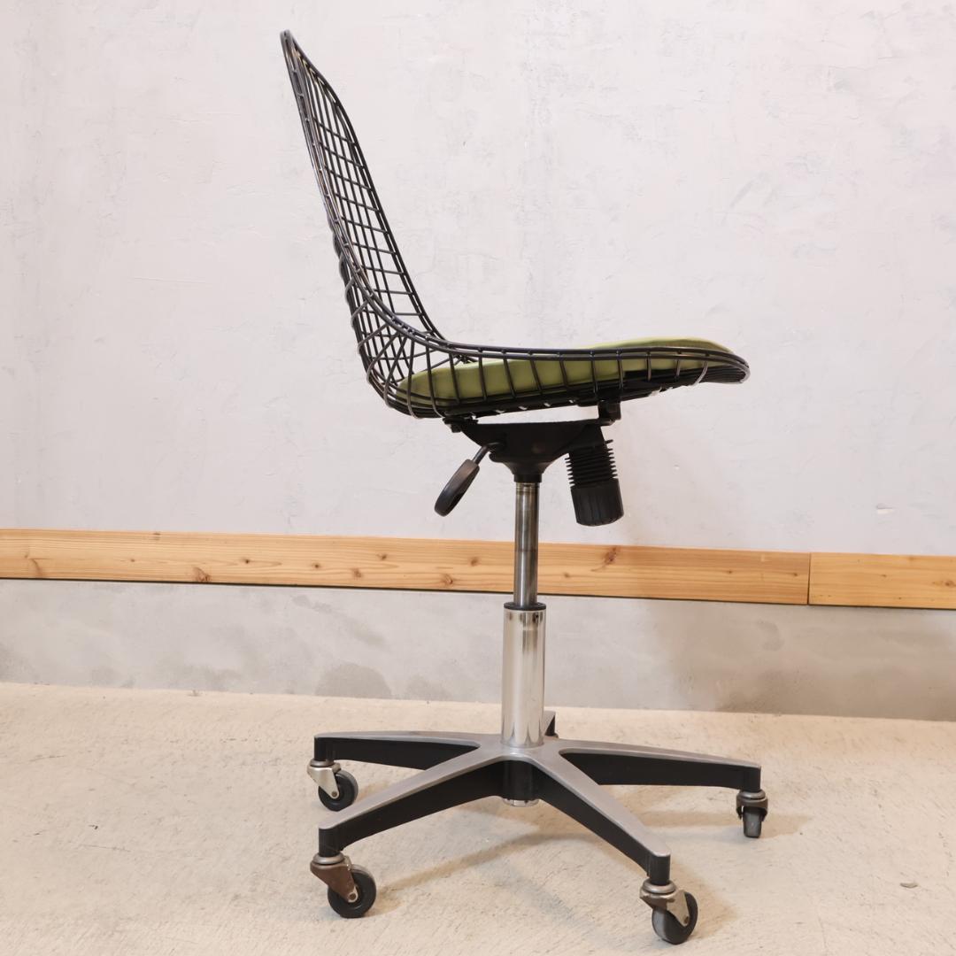 モダニカ ワイヤーチェア ブラック ローリングベース サイドシェル イームズ