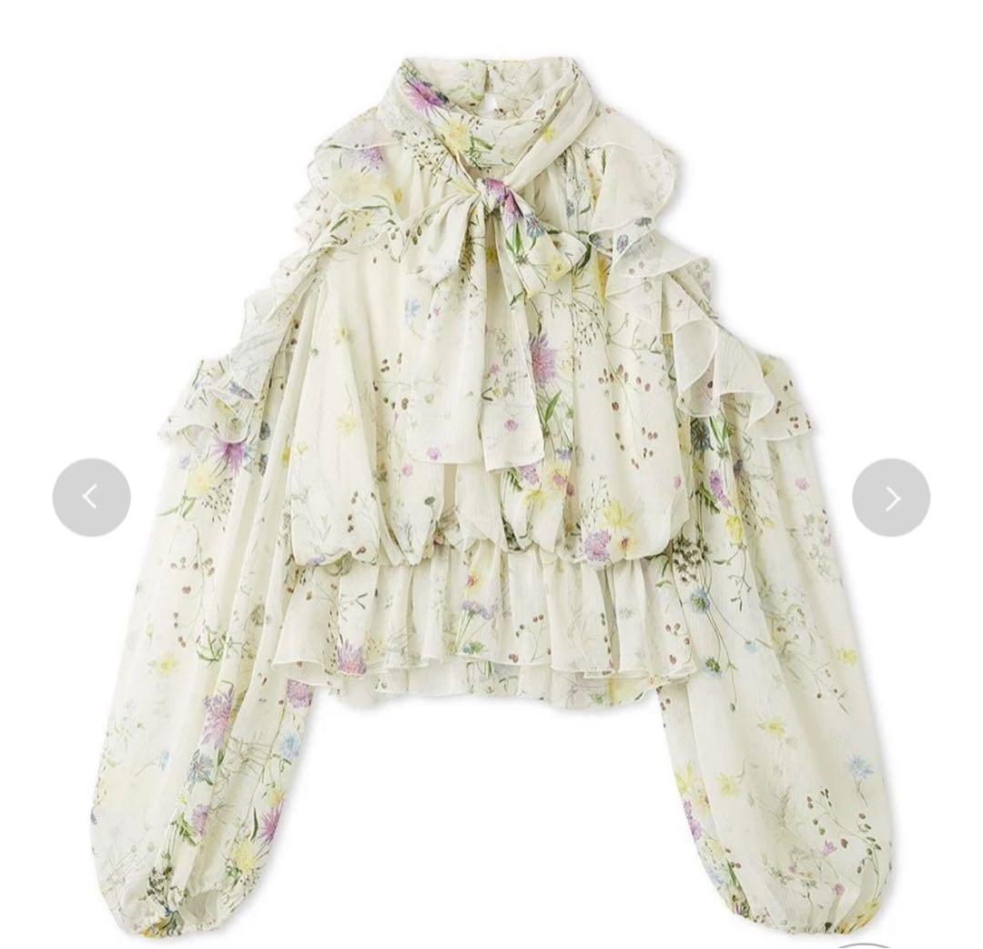 SNIDEL シフォンボリュームブラウス