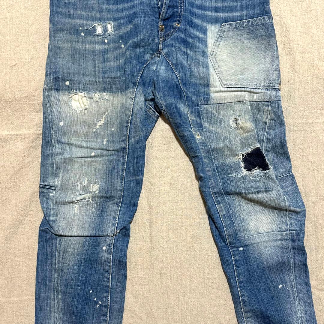 DSQUARED2 TIDY BIKDER JEAN インディゴ ダメージ加工