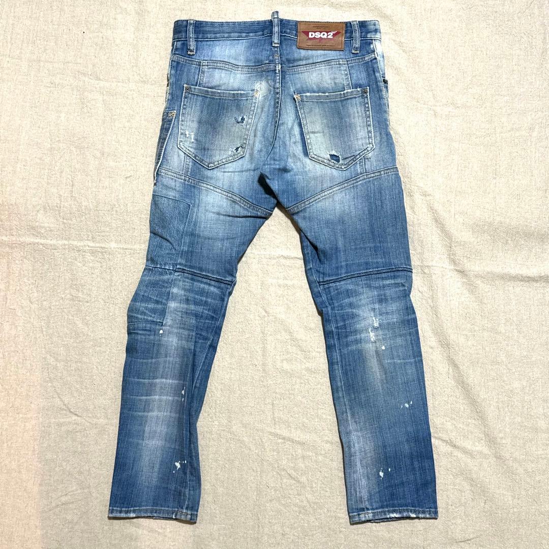 DSQUARED2 TIDY BIKDER JEAN インディゴ ダメージ加工