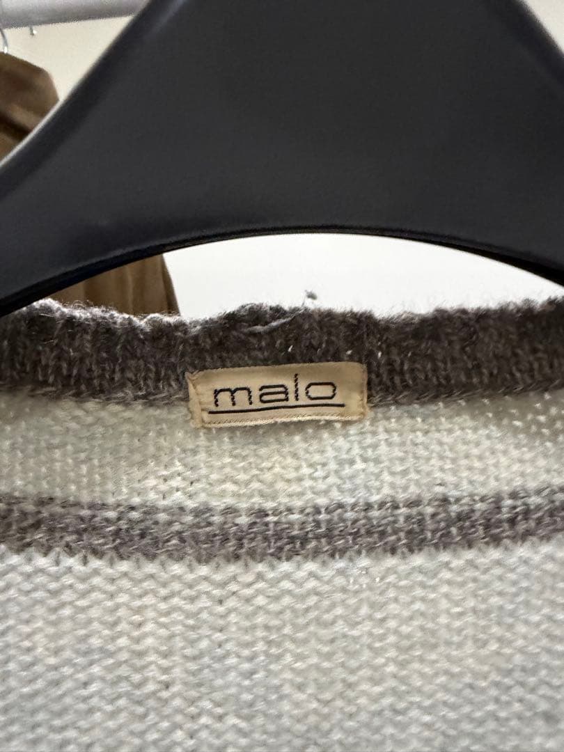 80s malo ニット カシミヤ100% 丸首 vintage