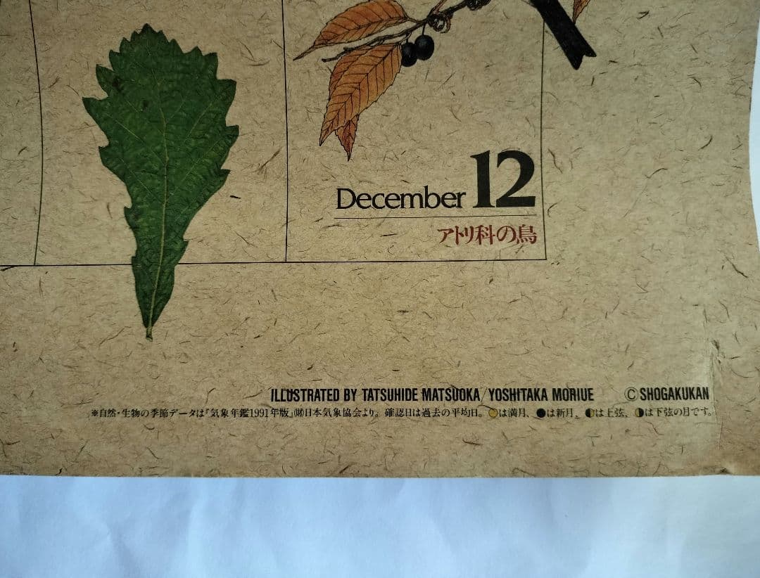 BE-PAL ビーパル カレンダー 新品未使用 1992年 ヴィンテージ