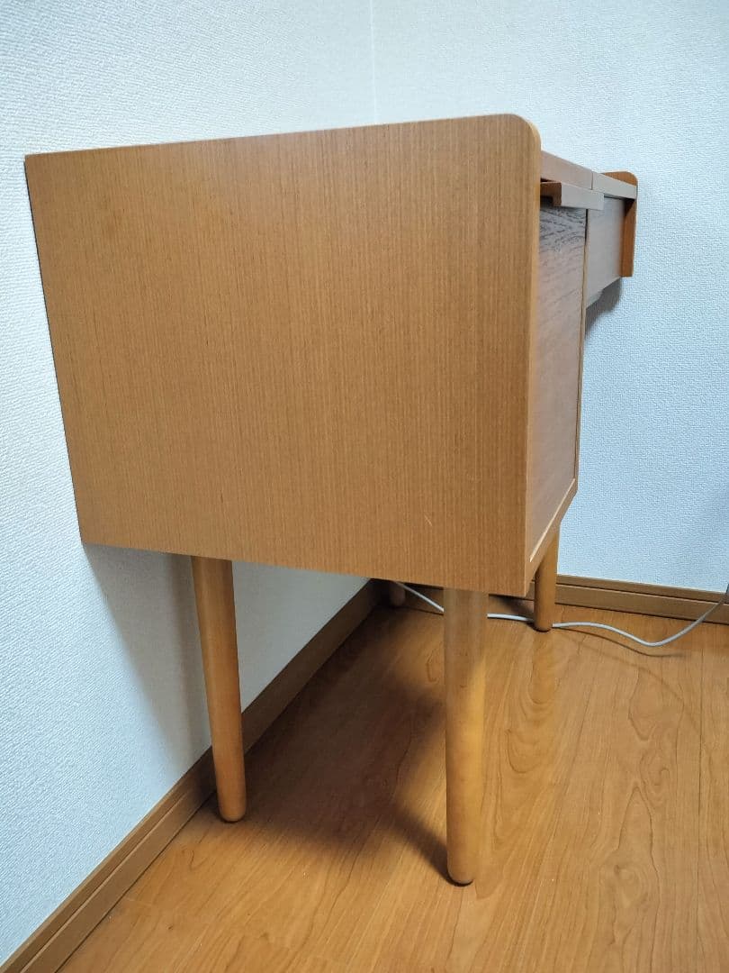 ウニコ unico アルベロ ALBERO　木目調ドレッサー・鏡台 引き出し付き