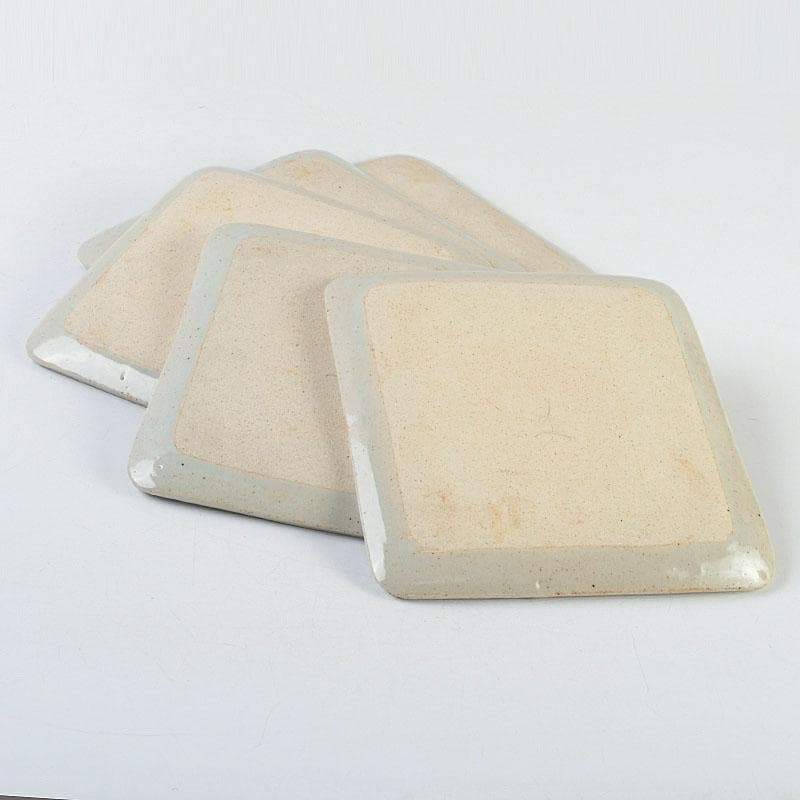 茶道具　幸兵衛窯　絵変四方皿　銘々皿　五客　共箱　N　9386