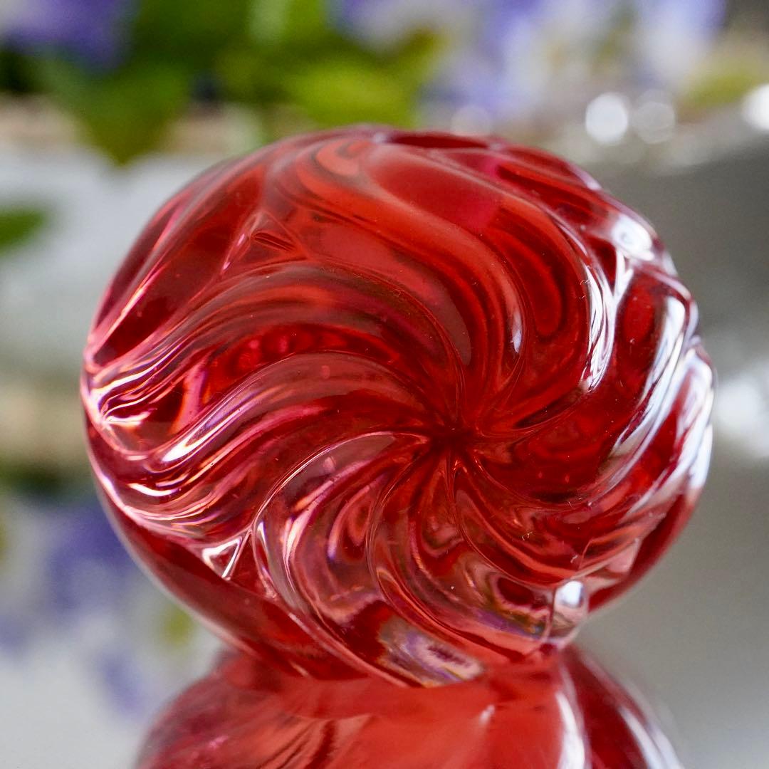 オールドバカラBACCARATローザス★燭台★赤 レッド★キャンドルスタンド★B