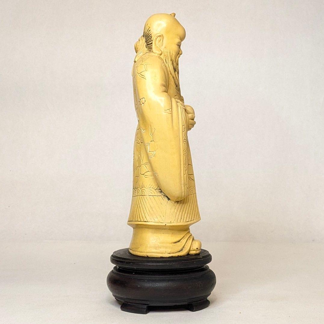 【フォロー割・匿名配送】 福禄寿　総高さ約27.5㎝　七福神　招財　長寿