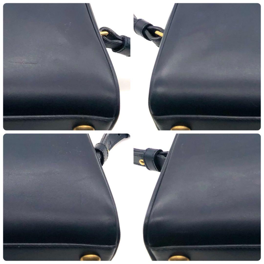 【美品】サンローラン ベイビーダッフル ミニボストン 2way 肩掛け 紺色