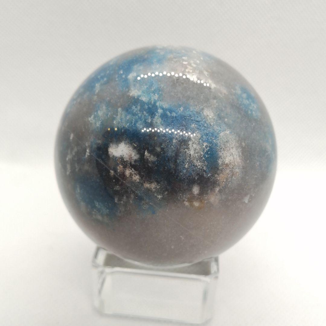 【新品】海岸に降り積もる雪のような模様のトロレアイトのスフィア　10-101