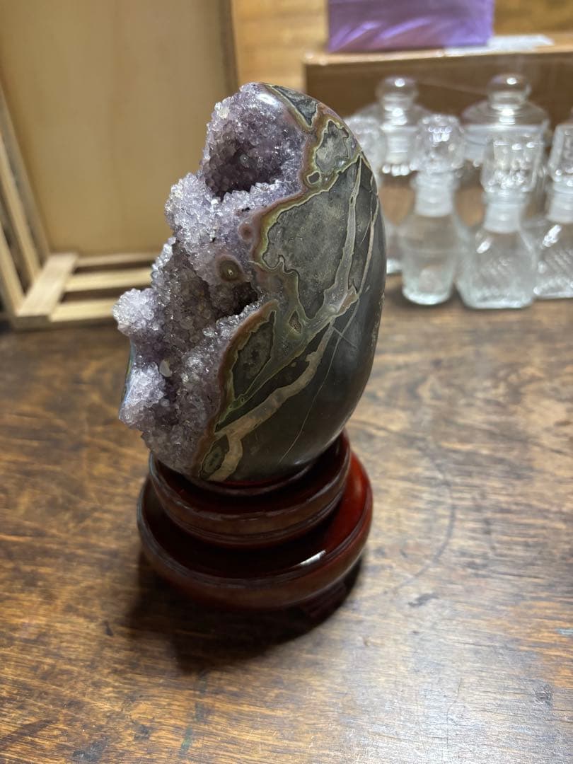 アメジスト　たまご　大　キラキラ　花