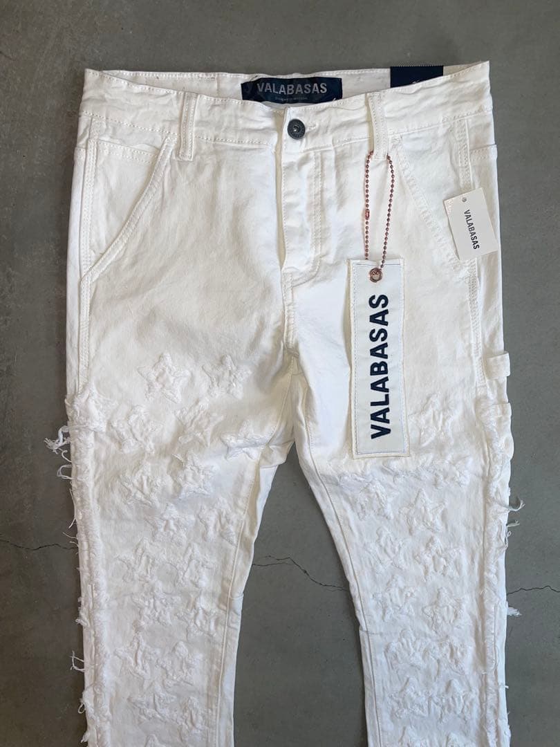 【新品未使用】VALABASAS バラバサス ホワイトスターフレアデニム 30