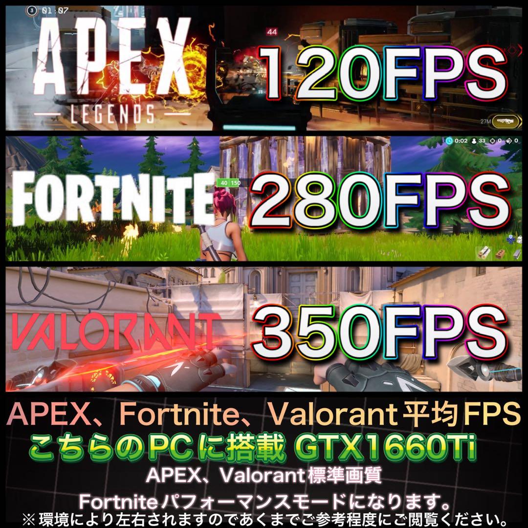 PCデビューに◎GTX1660Ti搭載すぐ使えるゲーミングPCモニタ付フルセット