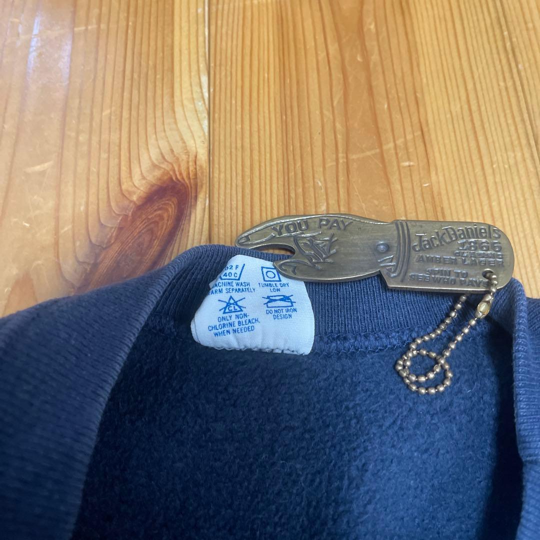 【24時までY】80's revers weave トリコタグ　ネイビー