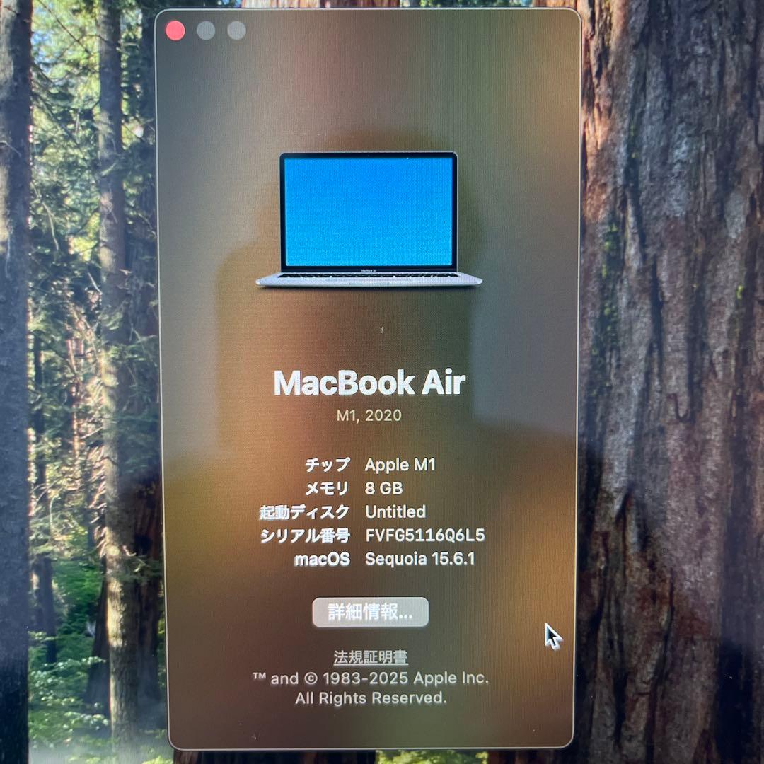MacBook本体 2020 Apple M1 MacBook Air