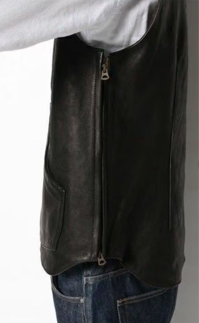 johnbull ジョンブル　ホースレザーベスト　黒　品番12401