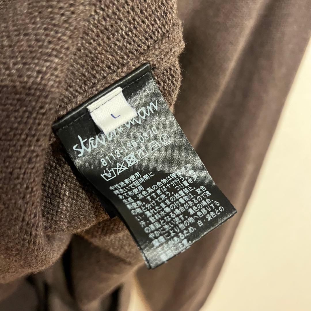 【美品】steven alan コットンカシミヤクルーネックニット-LOOSE