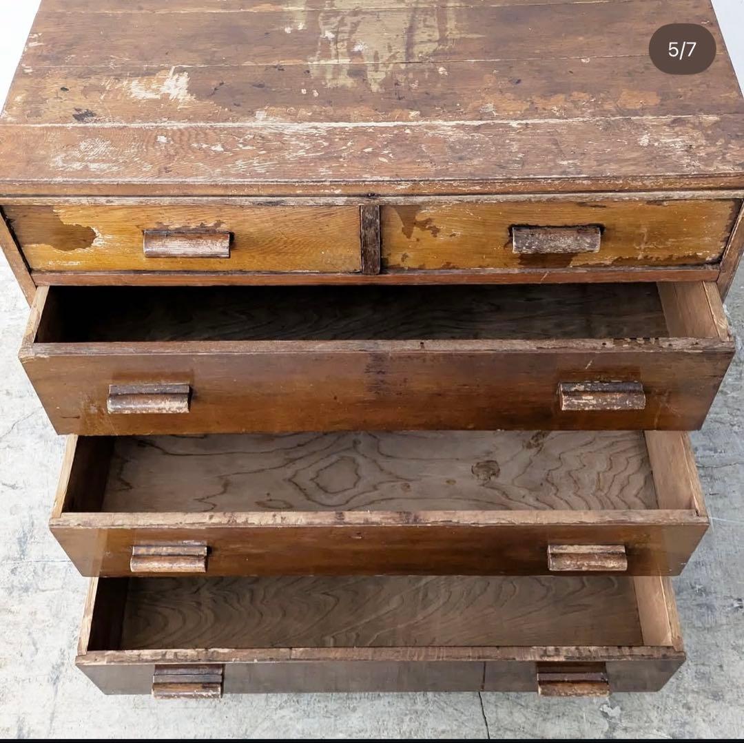 アメリカ製ヴィンテージ ドロワーチェスト 無垢材 USアンティーク家具