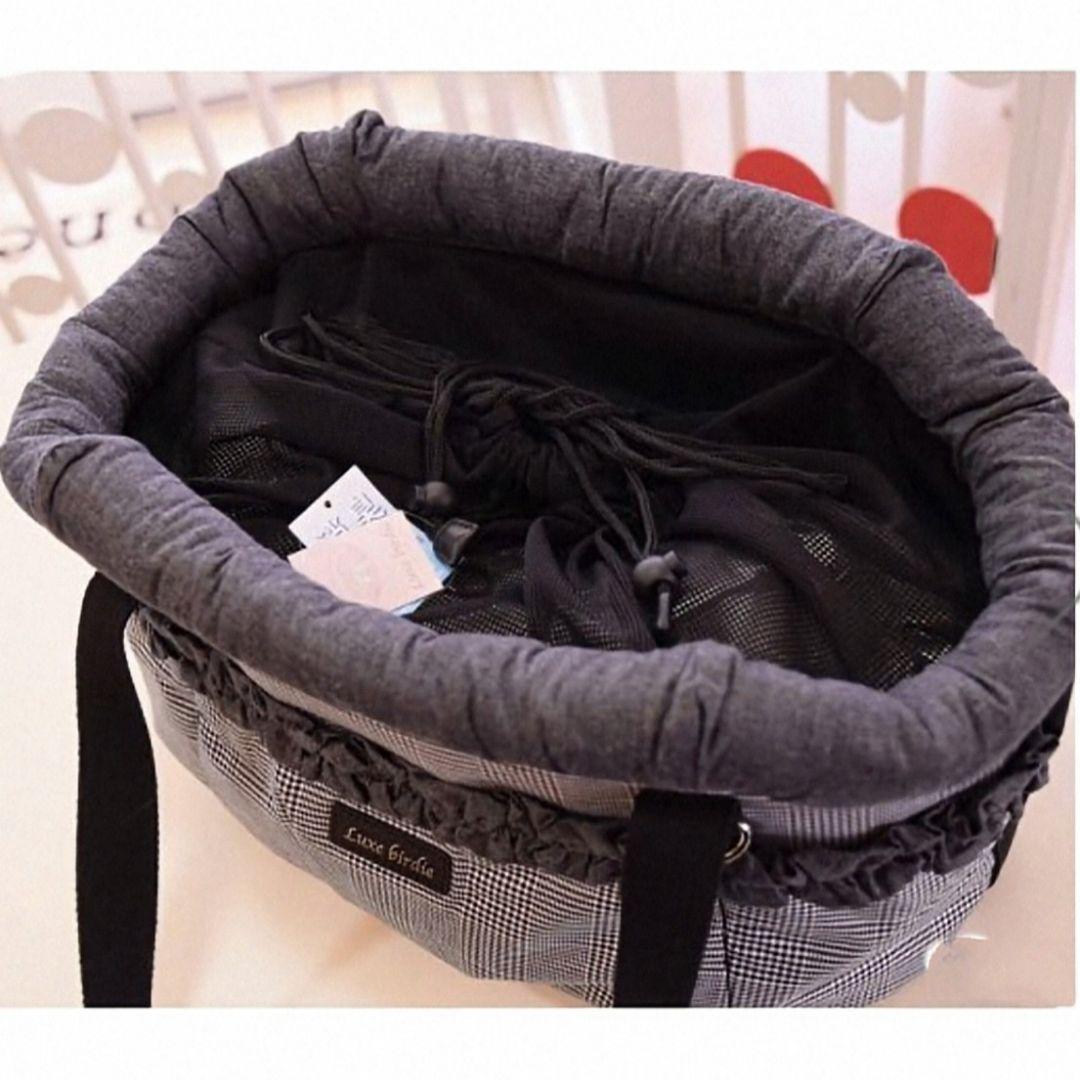 Luxe birdie ピクニックキャリー　モノトーン　斜め掛け可能　軽量