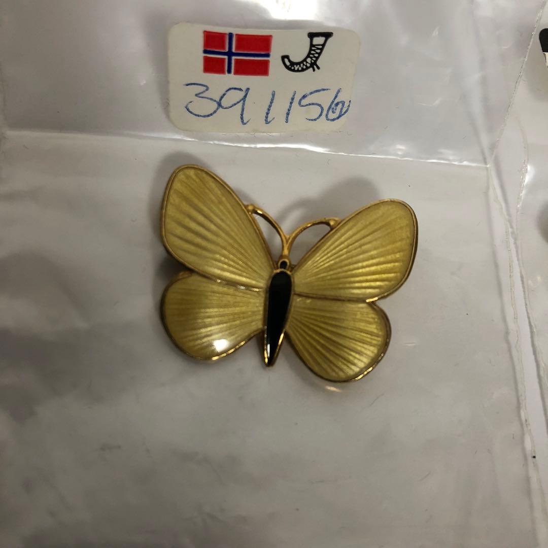 ノルウェー　ブローチ　蝶　2個セット　蝶々