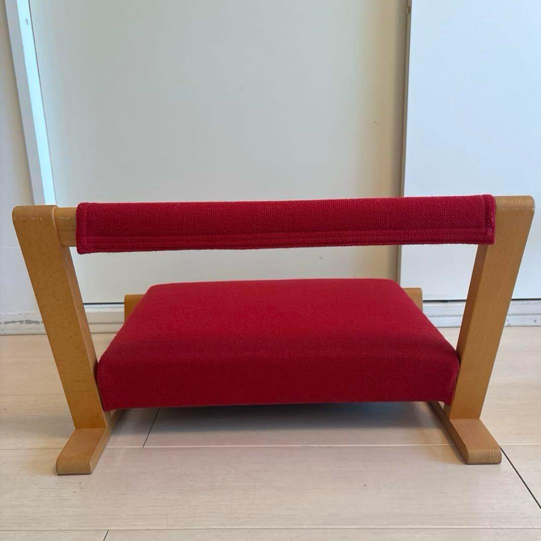 園田椅子製作所 座椅子 レッド　Zagaku 木工家具