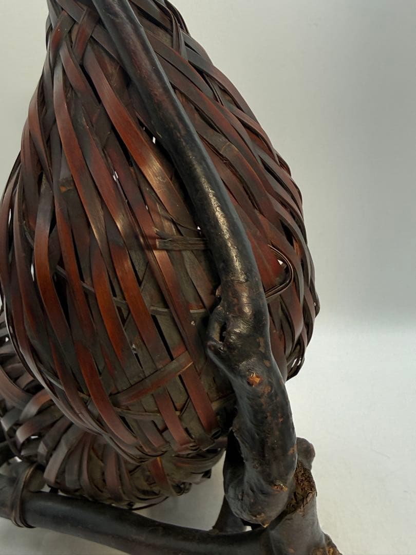 時代　竹製　瓢箪型花入　茶道具　送料込み260117