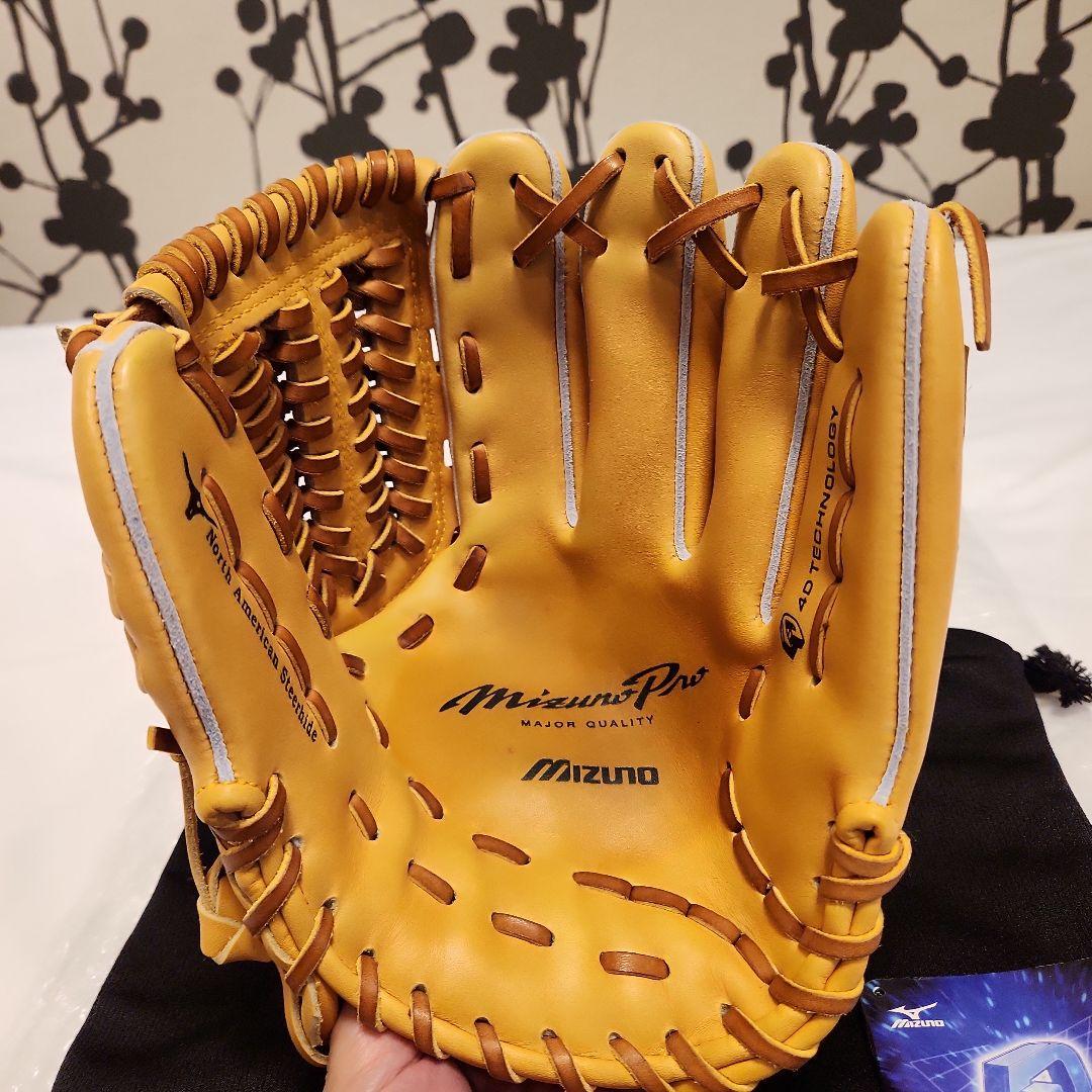 【希少】ミズノプロ　軟式　ノースアメリカンステアハイド　サイズ9　ショートサード