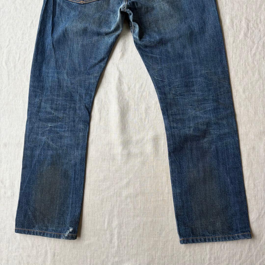 【名作】RRL CRUSH JEANS ダメージ インディゴ デニムパンツ 32