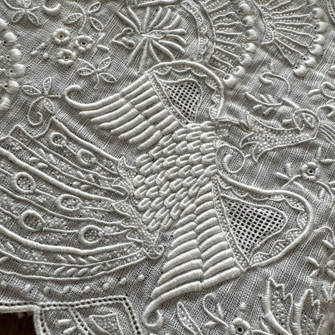 SWATOW ハンカチ　汕頭　手刺繍　鳳凰　スワトウ　花柄　ヴィンテージ