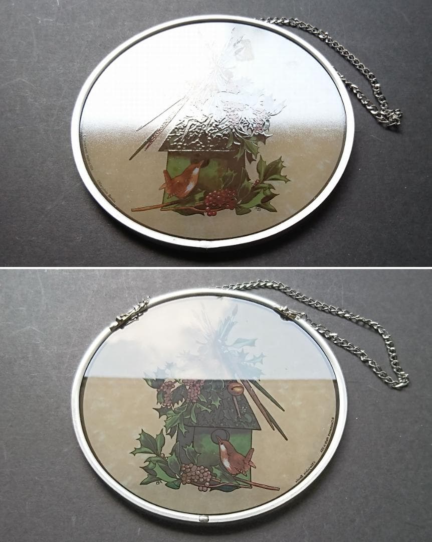 新品バスティン ステンドグラスHollyヒイラギ グラスマスターズ社 クリスマス