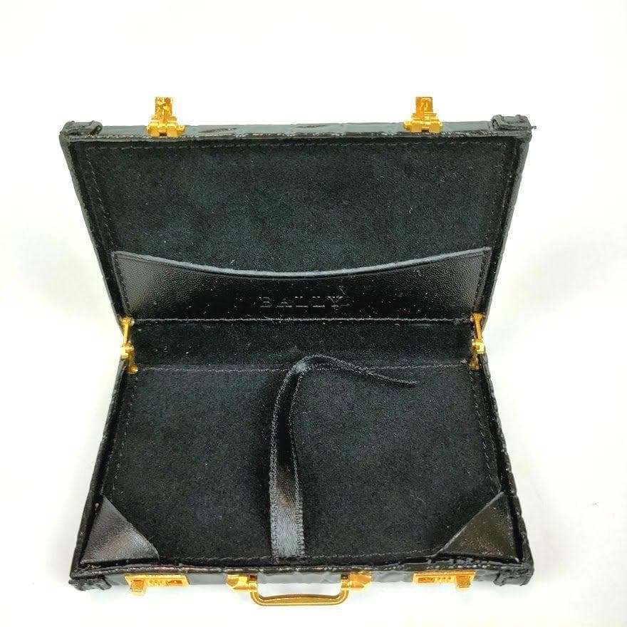 モリケン 未使用級 BALLY カードケース 名刺入れ アタッシュケース型