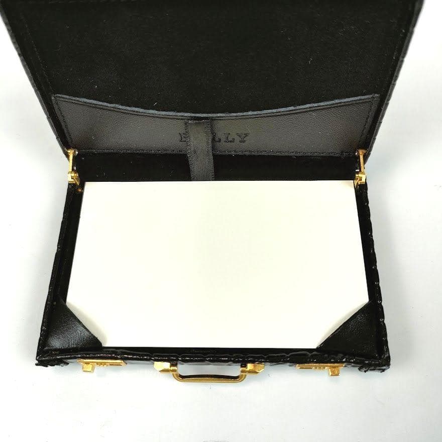 モリケン 未使用級 BALLY カードケース 名刺入れ アタッシュケース型