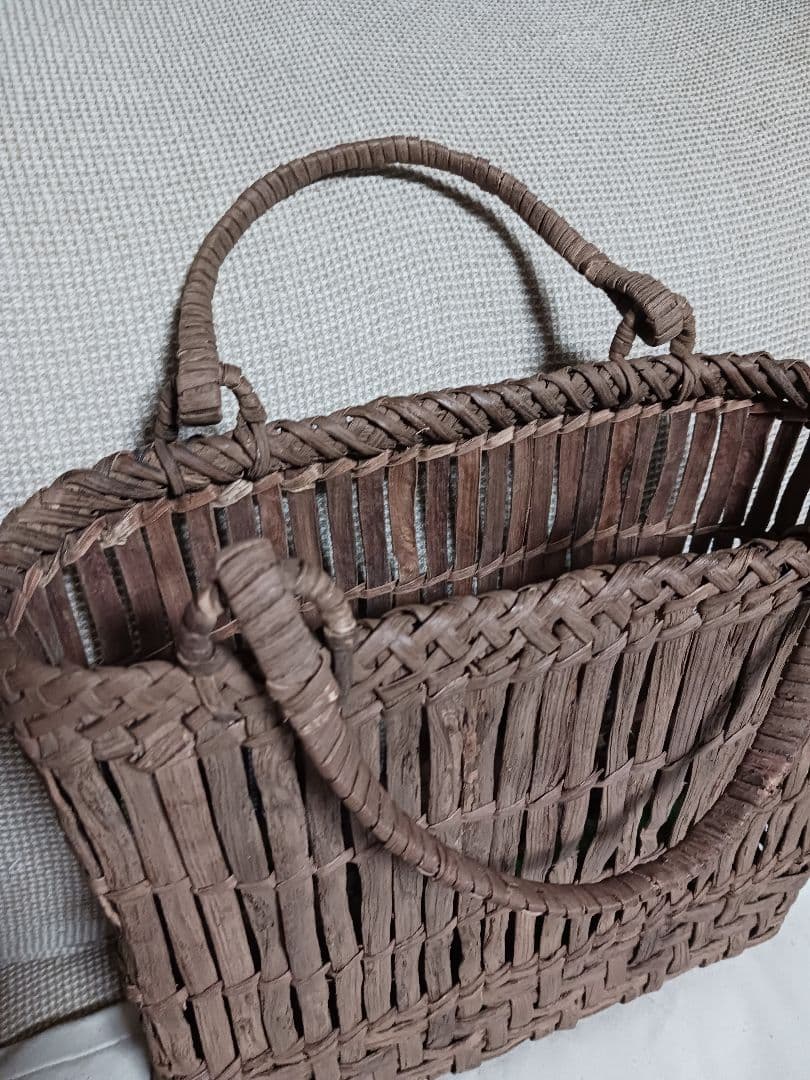 ※12/6まで※【未使用】山葡萄　カゴバッグ　国産