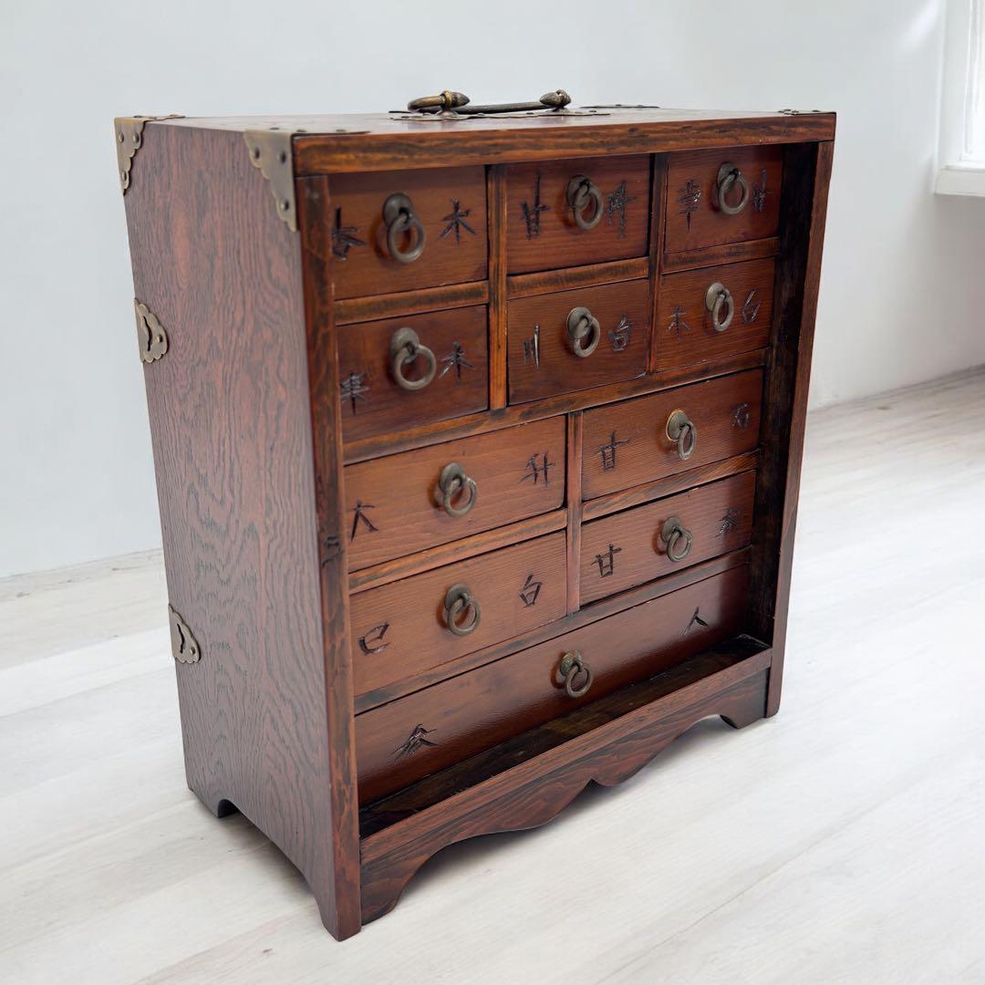 李朝家具 卓上 薬箪笥 小引き出し 小箪笥 韓国朝鮮 古民