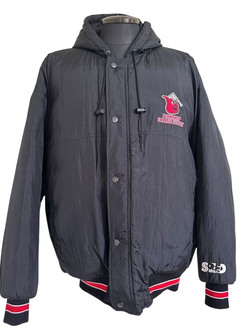 美品　ポークチョップ　スタジャン　porkchop Mサイズ　黒　チョッパー