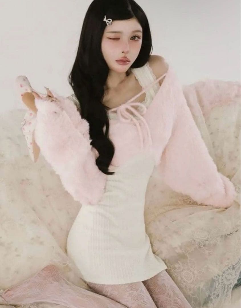 Darich ダーリッチ ケーブルニットソーセットワンピース