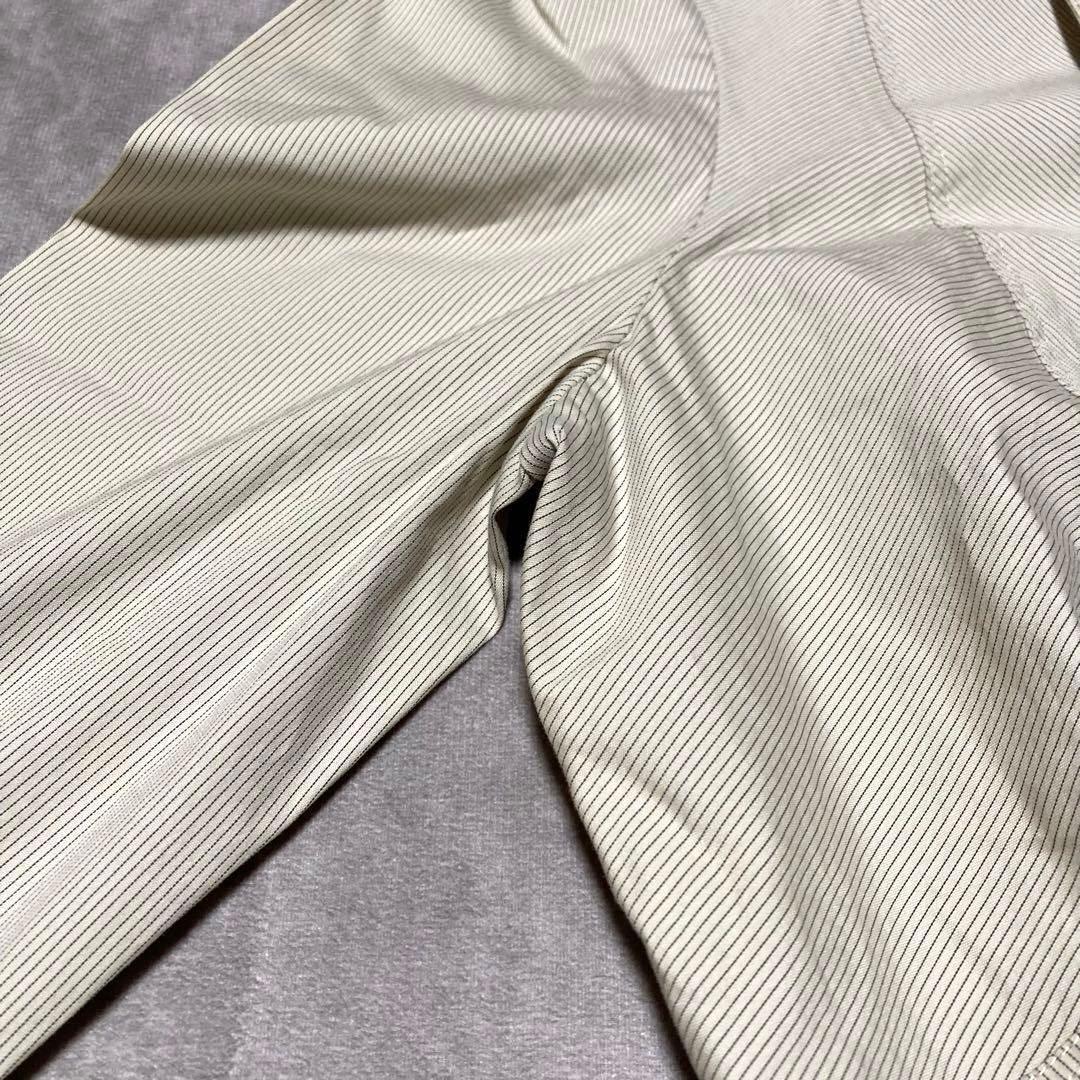 希少　グッチ　GUCCI （40） 長袖シャツ　ブラウス　ストライプ　特殊ボタン