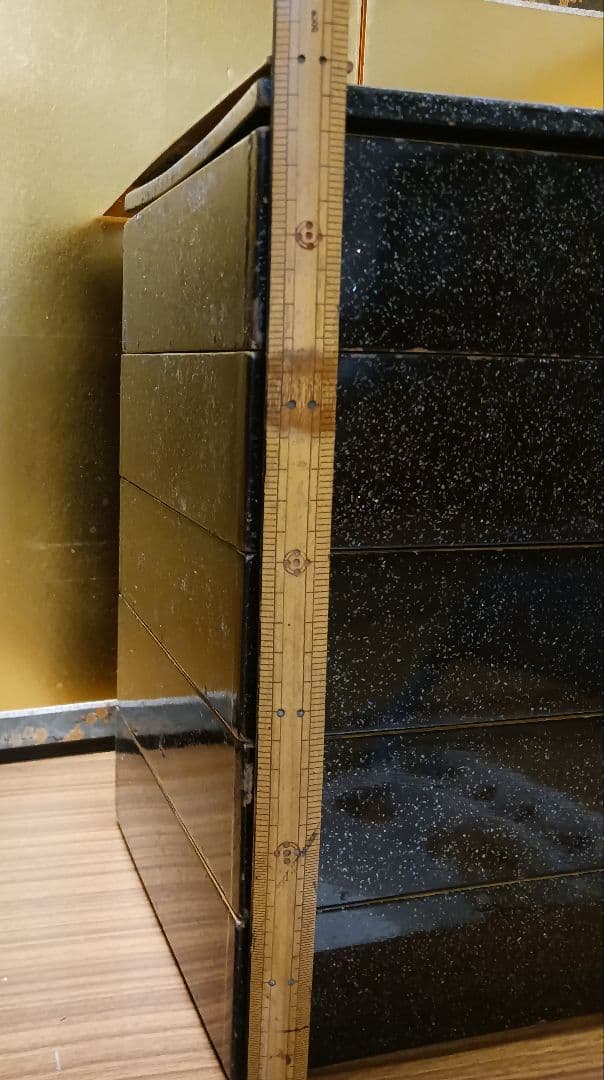 『美術品』漆器 五段重 重箱 明治 レトロ ヴィンテージ　木 共箱 金 加賀 金