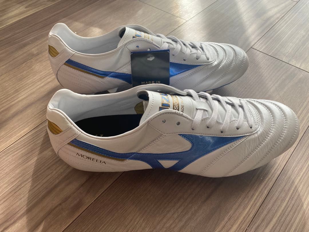 ミズノ モレリア2 ジャパン 28.5（スーパーホワイトパール/レーザーブルー）